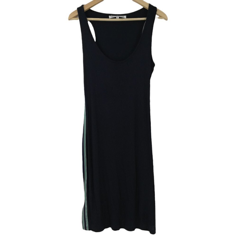 Cupcakes and Cashmere Ribbed Knit Dress Size M Merci Tank Scoop Sleeveless Blue